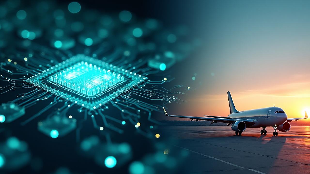 Abstract composite showing high-tech logistics and diverse industrial sectors
